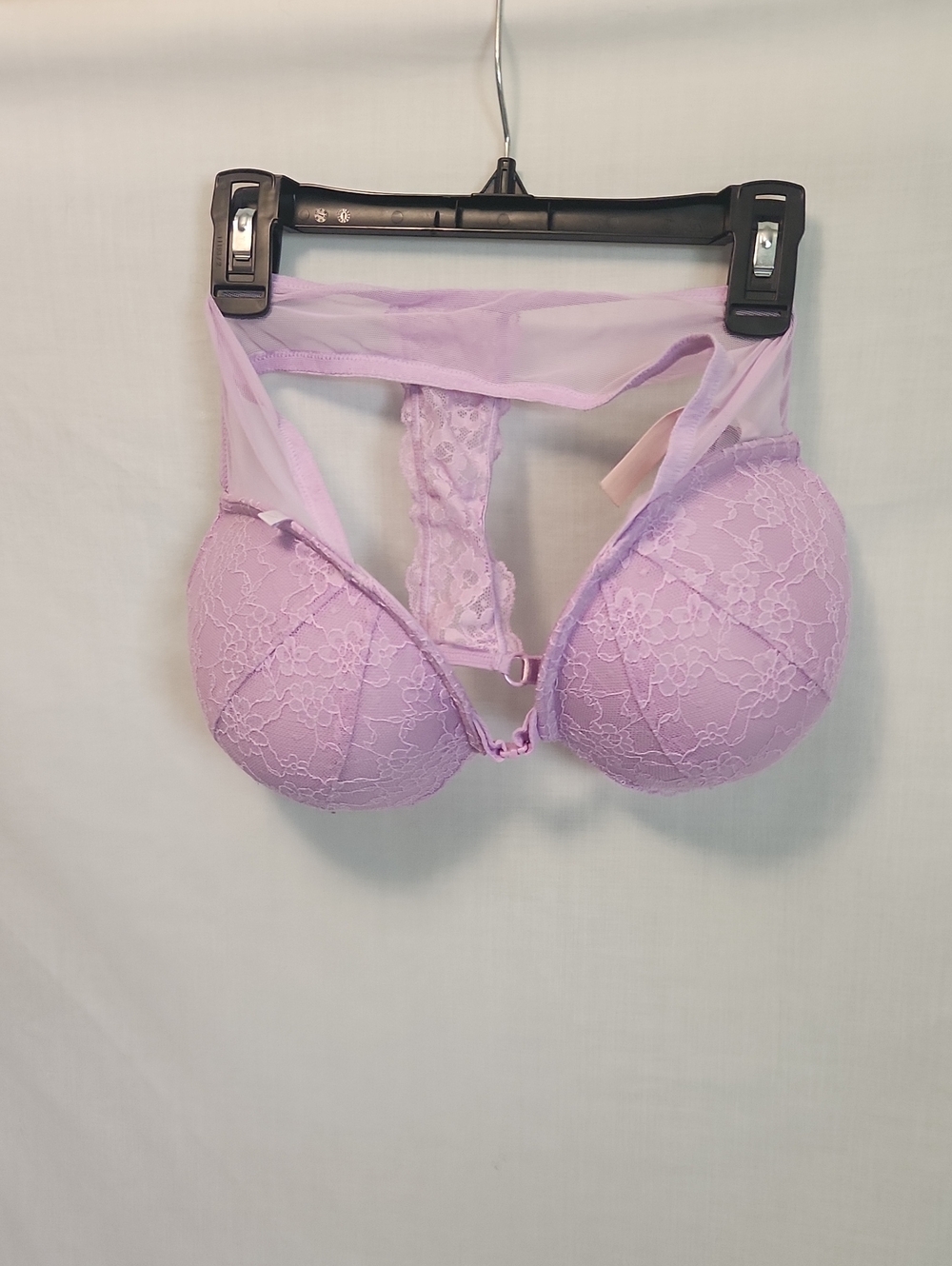 Victoria's Secret Lavender Lace Racerback Push-Up Bra